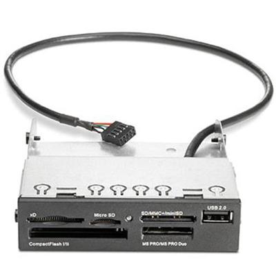 HP 22-in-1 Media Card Reader - Card reader - 22 in 1 - 3.5&quot;/5.25&quot; - Hi-Speed USB - for Workstation z210  z400  z600  z800