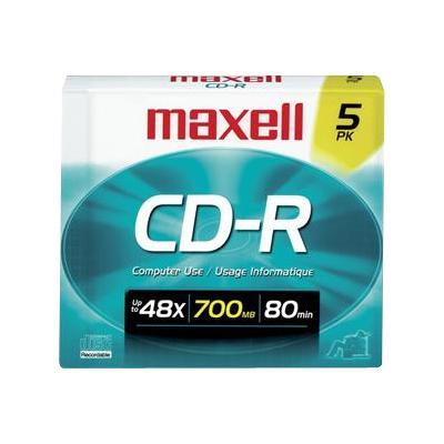 Maxell 648220 5 x CD R 700 MB 80min 48x jewel case