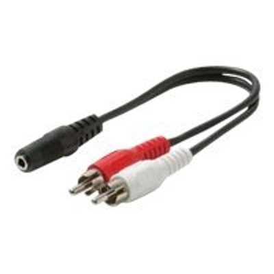 Steren Electronics 255-036 Audio adapter - stereo mini jack F to RCA M - 5.9 in - shielded - black