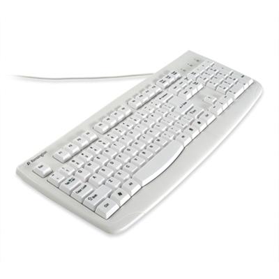 Kensington K64406US Washable Keyboard with Antimicrobial Protection Keyboard PS 2 USB English US white