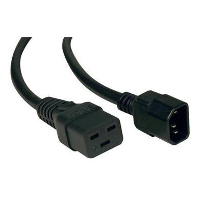 TrippLite P047 002 Heavy Duty Power Extension Cord 15A 14AWG IEC 320 C19 to IEC 320 C14 2 ft.