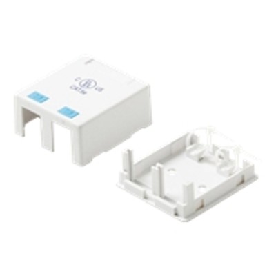 Steren Electronics 310 162WH Keystone Surface Biscuit Surface mount box white 2 ports