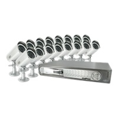 Web Ready 16 Channel Deluxe DVR Security System with 16 Indoor/Outdoor Hi-Res Night Vision Surveillance Cameras
