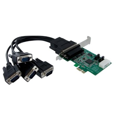 4 Port Native PCI Express RS232 Serial Adapter Card with 16550 UART - serial adapter - 4 ports
