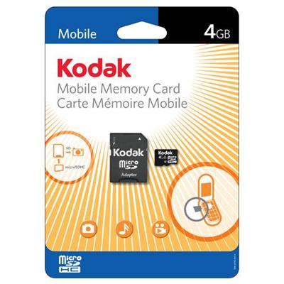 Kodak flash memory card - 4 GB - microSDHC
