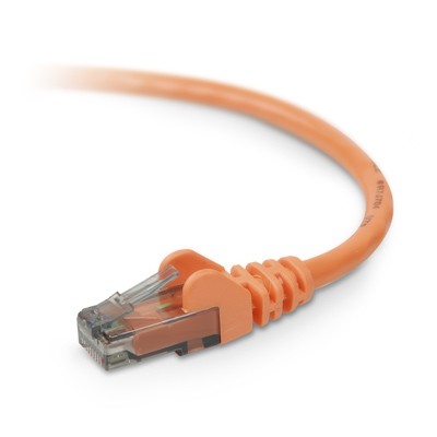 Belkin A3L980 15 ORG S High Performance Patch cable RJ 45 M to RJ 45 M 15 ft UTP CAT 6 molded snagless orange for Omniview SMB 1x16 SMB 1x