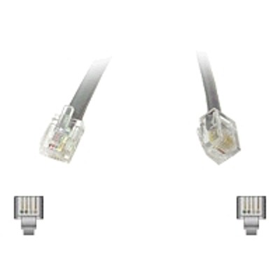 Cables To Go 09599 Phone cable RJ 12 M to RJ 12 M 14 ft silver