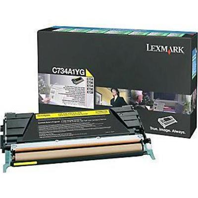 Lexmark C734A1YG Yellow original toner cartridge LCCP LRP for C734DN 734dtn 734dw 734n 736dn 736dtn 736N X734de 736de 738de 738dte