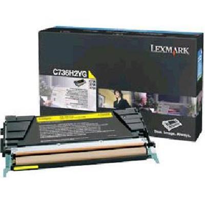 Lexmark C736H2YG High Yield yellow original toner cartridge LCCP for C736dn 736dtn 736N X736de 738de 738dte