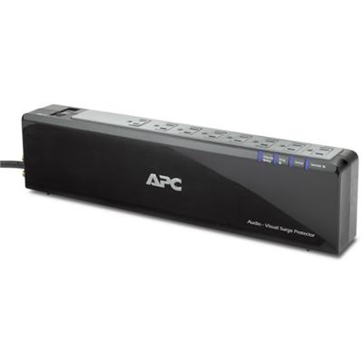APC P8V Premium Audio Video Surge Protector Surge protector AC 120 V output connectors 8 black