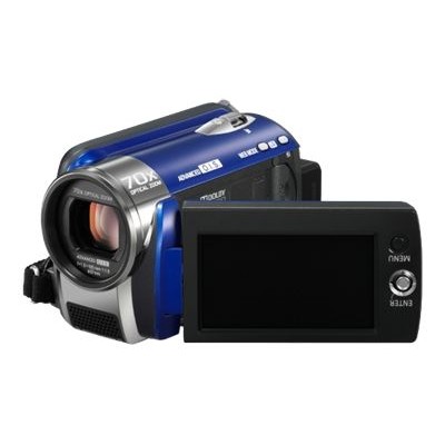 SDR H80A Camcorder 800 Kpix optical zoom 70 x HDD 60 GB flash card blue