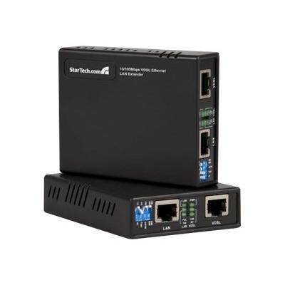 StarTech.com 110VDSLEXT 10 100 Mbps VDSL2 Ethernet Extender Kit over Single Pair Wire 1km Network LAN Extender Short Haul Modem