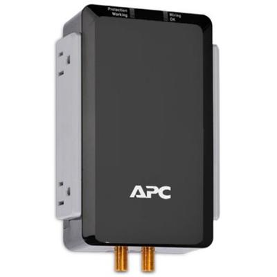 APC P4V Premium Audio Video Surge Protector Surge protector AC 120 V output connectors 4 black