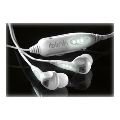 White Earbuds with White LED Lights