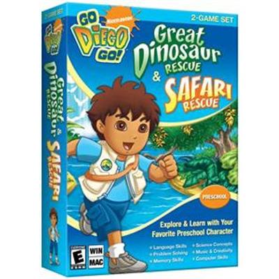 Go Diego Go! Great Dinosaur Rescue & Safari Rescue-2 Game Set - Complete package - 1 user - PC - CD - Win  Mac - English