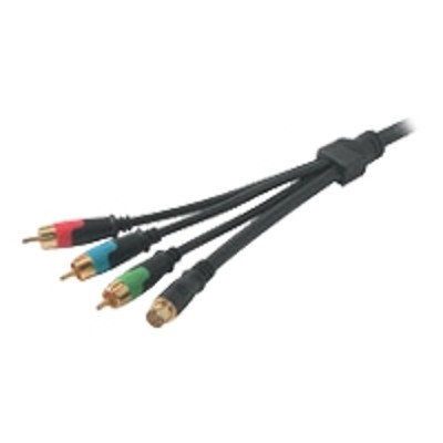 Cables To Go 42075 Rapidrun Component Video   S-video Flying Lead - Video Cable - S-video / Component Video - 4 Pin Mini-din  Rca (m) - Muvi Connector (m) - 1.5