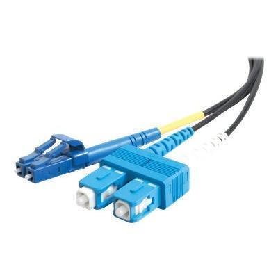 Cables To Go 33344 10m LC SC 9 125 OS1 Duplex Single Mode PVC Fiber Optic Cable Black Patch cable LC single mode M to SC single mode M 33 ft fiber