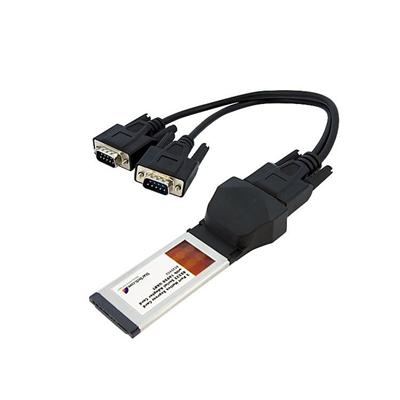2 Port Native ExpressCard RS232 Serial Adapter Card with 16952 UART - serial adapter - 2 ports