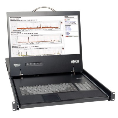 TrippLite B070-016-19 NetCommander 16-Port Cat5 1U Rack-Mount Console KVM Switch with 19-in. LCD TrippLite B070-016-19 NetCommander 16-Port Cat5 1U Rack-Mount Console KVM Switch with 19-in. LCD