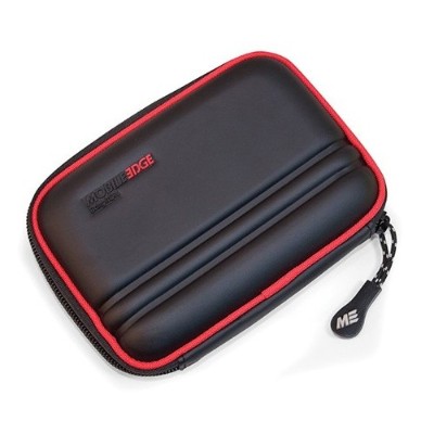Mobile Edge MEHDC17 Portable Hard Drive Carrying Case for hard drive carrier compressed EVA black red