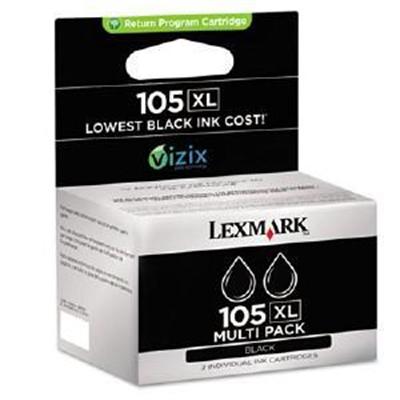 Lexmark 14N1180 Cartridge No. 105XL 2 pack High Yield black original ink cartridge LRP for Prevail se Pro708 Value Ink Prevail Pro709 Value Ink P