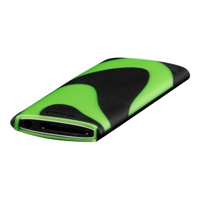 Fusion - Case for digital player - silicone polycarbonate - black green - iPod nano (4G) 8GB iPod nano (4G) 16GB