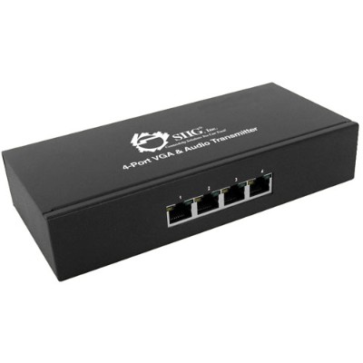 SIIG CE VG0811 S1 4 Port VGA Audio Transmitter Video audio extender 4 ports up to 1080 ft