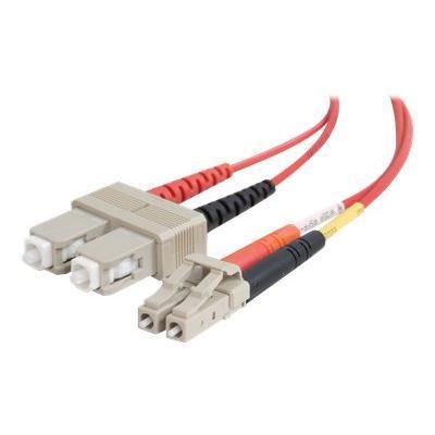Cables To Go 37558 LC SC 62.5 125 OM1 Duplex Multimode Fiber Optic Cable Plenum Rated Patch cable LC multi mode M to SC multi mode M 16.4 ft fiber