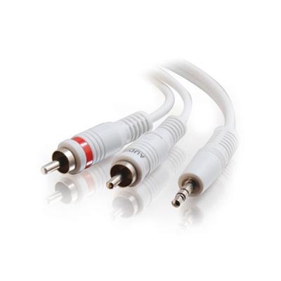 Cables To Go 40369 Audio Cable - 26 Awg - Rca (m) - Mini-phone Stereo 3.5 Mm  (m) - 3 Ft - Shielded - Bright White - For Apple Ipod (1g  2g  3g  4g  5g)  Ipod M