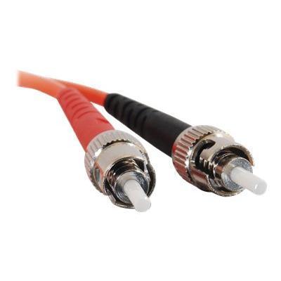 Cables To Go 38635 ST ST 62.5 125 OM1 Duplex Multimode Fiber Optic Cable Plenum Rated Patch cable ST multi mode M to ST multi mode M 10 ft fiber o