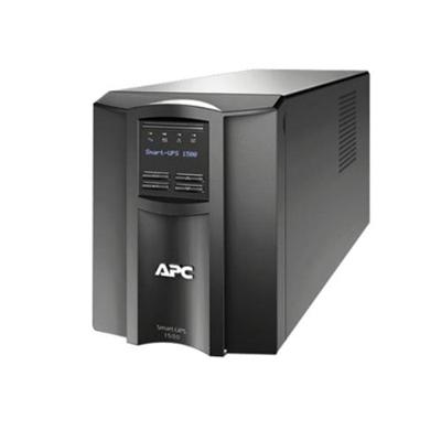 APC SMT1500 Smart UPS 1500 LCD UPS AC 120 V 1 kW 1440 VA RS 232 USB output connectors 8 black