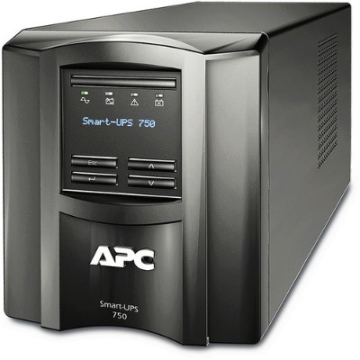 APC SMT750 Smart UPS 750 LCD UPS AC 120 V 500 Watt 750 VA RS 232 USB output connectors 6 black