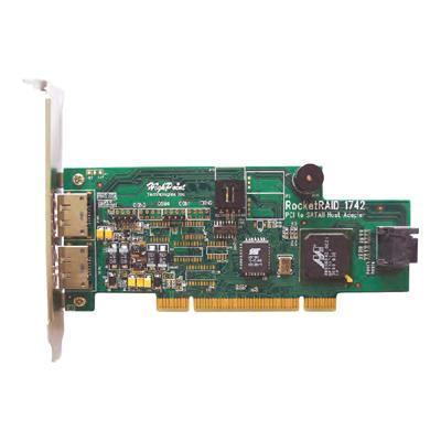 HighPoint RocketRAID 1742 - storage controller (RAID) - SATA-300 / eSATA-300 - PCI