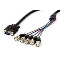 StarTech.com VGABNC5 6 ft Coax HD15 VGA to 5 BNC Monitor Cable M M VGA cable HD 15 M to BNC M 6 ft