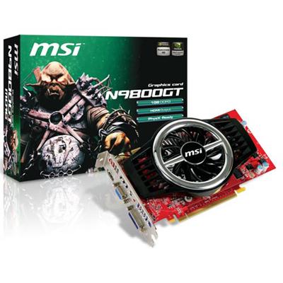 MSI Computer NVIDIA GeForce 9800 GT 1GB GDDR3 PCIe Graphics Card N9800GTMD1G