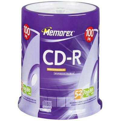 Memorex 04581 Cd-r 52x 700mb/ 80min  Branded Disc - 100 Pack  Spindle