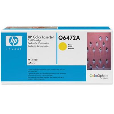 HP Inc. Q6472A 502A Yellow original LaserJet toner cartridge Q6472A for Color LaserJet 3600 3600dn 3600n