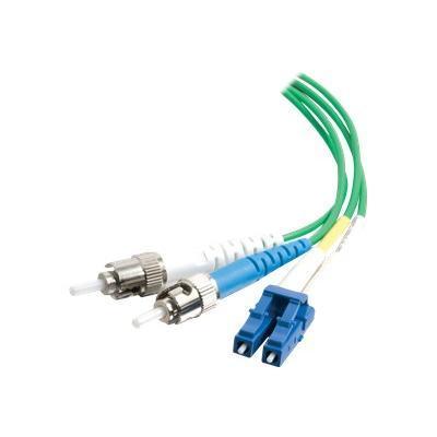 Cables To Go 33332 3m LC ST 9 125 OS1 Duplex Single Mode PVC Fiber Optic Cable Green Patch cable LC single mode M to ST single mode M 10 ft fiber