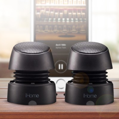 Ihome Ihm79bc Ihm79 Rechargeable Mini Speakers - Black