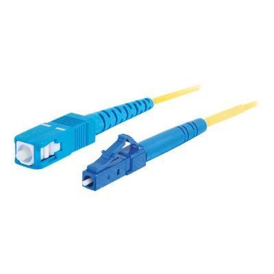 Cables To Go 37108 LC SC 9 125 OS1 Simplex Singlemode PVC Fiber Optic Cable Patch cable LC single mode M to SC single mode M 3.3 ft fiber optic 9
