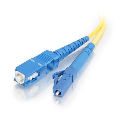 Cables To Go 37110 LC SC 9 125 OS1 Simplex Singlemode PVC Fiber Optic Cable Patch cable LC single mode M to SC single mode M 10 ft fiber optic 9
