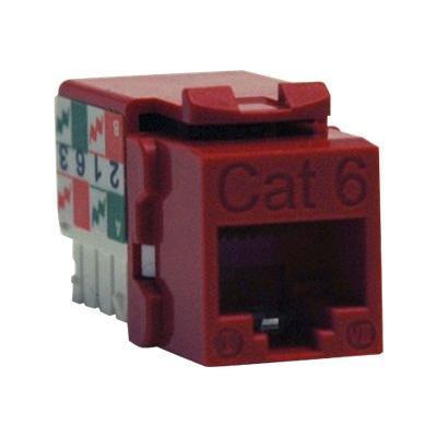 TrippLite N238 001 RD Cat6 Cat5e 110 Style Punch Down Keystone Jack Red