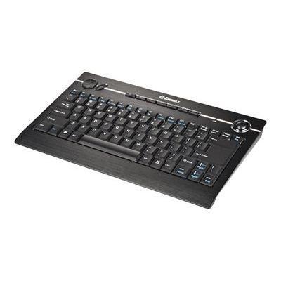 KB008W-B Aurora Micro Wireless - Keyboard - wireless - 2.4 GHz - Integrated trackball - USB wireless receiver - black - US