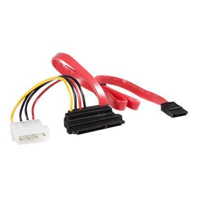 Right Angle SATA Cable with LP4 Adapter - Serial ATA cable - 1.5 ft