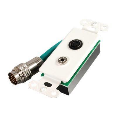 Cables To Go 40852 Rapidrun S-video   3.5mm Stereo Audio Break-away Wall Plate - Wall Plate - S-video / Audio