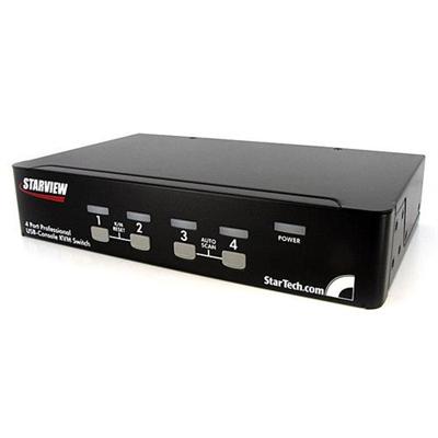 StarTech.com SV431DUSBU 4 Port 1U RackMount USB KVM Switch with OSD KVM switch USB 4 x KVM port s 1 local user desktop