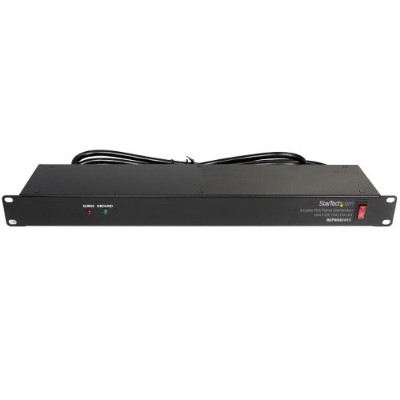 StarTech.com RKPW081915 Rackmount PDU with 8 Outlets with Surge Protection 19in Power Distribution Unit 1U
