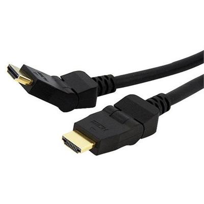 StarTech.com HDMIROTMM6 6 ft 180 Degree Rotating High Speed HDMI Cable HDMI M M HDMI cable HDMI M to HDMI M 6 ft double shielded black 180°