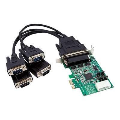 4 Port Low Profile Native RS232 PCI Express Serial Card with 16950 UART - serial adapter - 4 ports