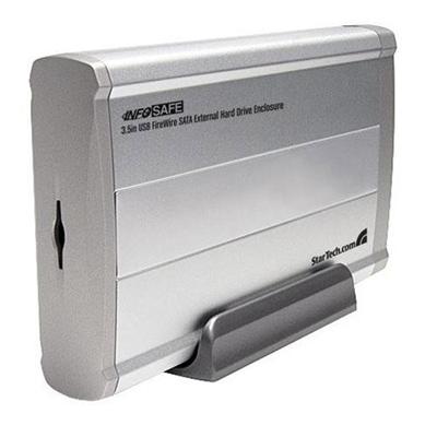 3.5in USB FireWire SATA External Hard Drive Enclosure - storage enclosure - SATA-300 - Hi-Speed USB